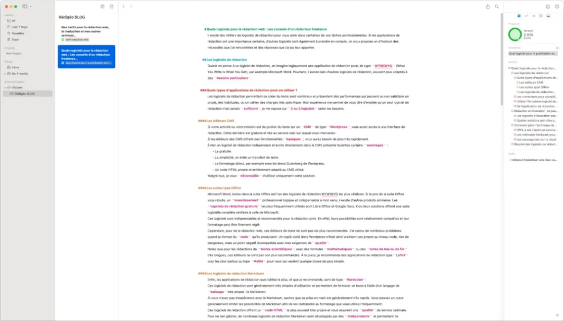 Quels logiciels pour la rédaction : Les conseils d’un rédacteur freelance